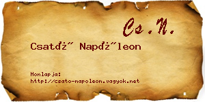 Csató Napóleon névjegykártya